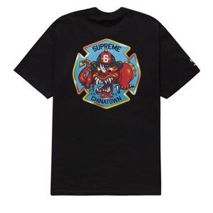 NWT Supreme FDNY Engine 9 Tee - Black - XXL